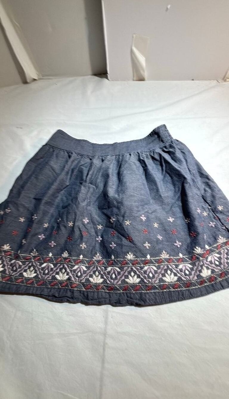 American Eagle Outfitters Embroidered Denim Skirt Sz Small